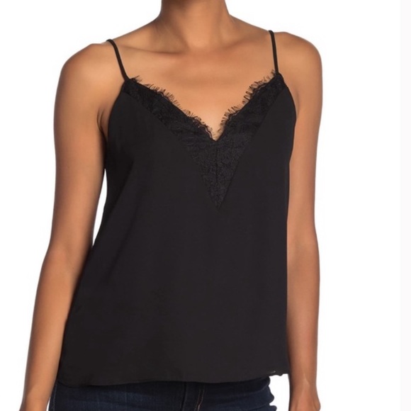 Socialite Tops - Socialite lace trim camisole top, L